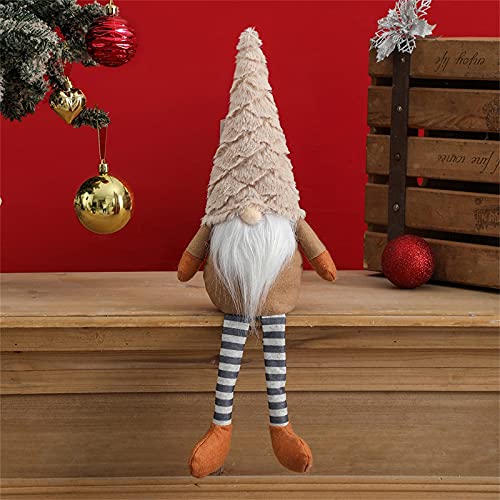 Fycakly Dekoration Weihnachtshaltung Gesichtsloser Fensterzwerg Niedliches Zubehör Party Sitzpuppe Plüschtier Plüschtiere für Kinder​​ (Brown, One Size) von Fycakly