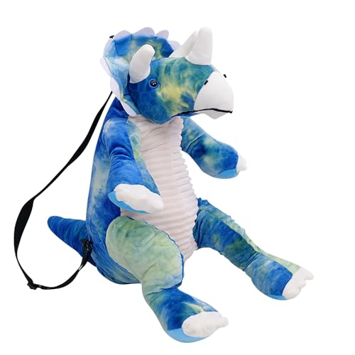 Fycakly Dinosaurier Kinder Rucksack Neue Cartoon Spielzeug Dinosaurier Tasche Spielzeug Tasche ​​ Stofftiere weich waschbar​​ (Blue, 60cm) von Fycakly