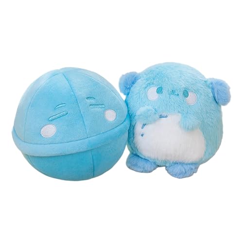 Fycakly Eierschalen-Welpenpuppe, weiches Stofftierspielzeug für Kinder, interaktiv, für Kinder ab 3 Jahren, Begleiter das Spielzimmer im Innenbereich ​​ Lernpuppen ​​ (Blue, 18cm) von Fycakly