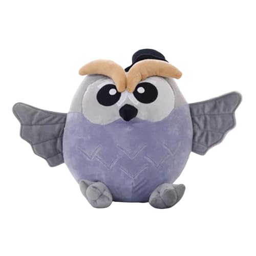 Fycakly Entzückende Eule gefüllte Kissen Spielzeug weiche Dekoration für Kinderzimmer Wohnzimmer & Idee ​​ Wiedergeburt Puppen realistisch​​ (Grey, 25cm) von Fycakly