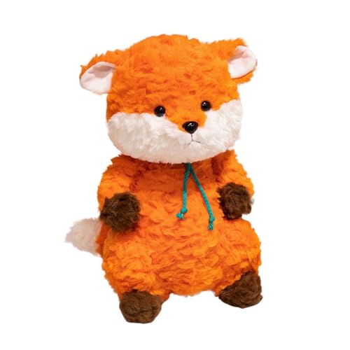 Fycakly Entzückendes Kuscheltier-Kissen mit Tiermotiv für Kinderzimmer und Schlafzimmer ​​ Große Plüschtiere​ (Orange, 35cm) von Fycakly