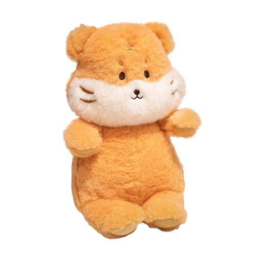 Fycakly Entzückendes Kuscheltier-Kissen mit Tiermotiv für Kinderzimmer und Schlafzimmer ​​ Lernpuppen Kinder​​ (Orange, 35cm) von Fycakly