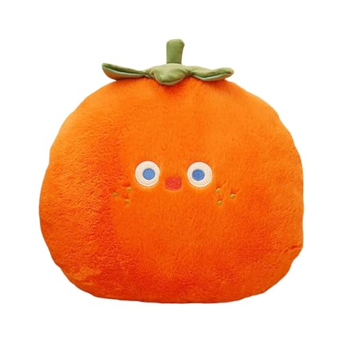 Fycakly Entzückendes Persimmon-Kissenspielzeug, süße Heimdekoration und Idee ​​ Sanfte Spielzeugpuppen​​ (Orange, 38X32cm) von Fycakly