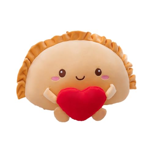 Fycakly Entzückendes Spielzeug Herz Knödel Kissen weiches Stofftier süße Umarmung für Kinder nach Hause Kuscheltiere (Beige, 35cm) von Fycakly