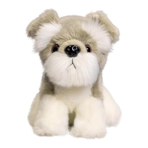 Fycakly Entzückendes lebensechtes Shiba Inu Stofftier, kuscheliger Begleiter für Zuhause & ​​ Puppenwagen Zubehör​​ (Grey, 15cm) von Fycakly