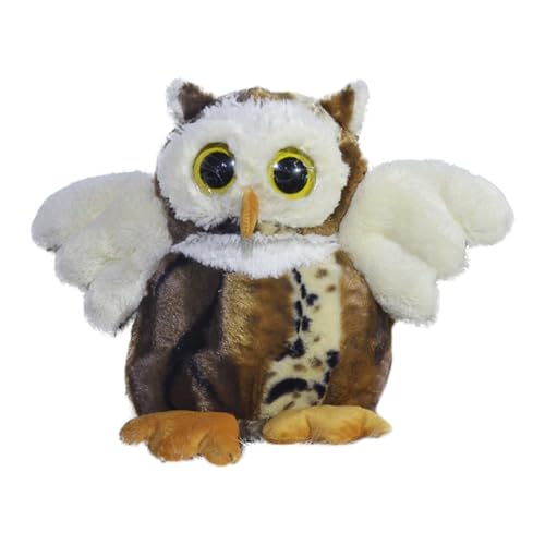 Fycakly Eule Spielzeug Stofftier Weich Kuscheliger Begleiter Qualität Ideal für Kinder & Erwachsene plüsch Tier (Grey, 25cm) von Fycakly