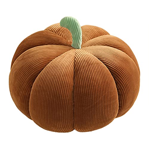 Fycakly Gefüllter Kürbis, Flauschige 7-Halloween-Kürbisse, Plüschtiere, weiches Kürbis-Wurfkissen, Geschenke für Heimdekoration, ​​ Stofftiere weich waschbar​​ (Brown, One Size) von Fycakly