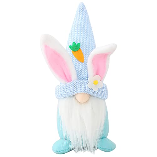 Fycakly Gesichtsloses Dekorationen Tag Urlaub Puppe Geschenke Ornamente Ostern Plüschtier ​​ Stofftiere weich waschbar​​ (Blue, One Size) von Fycakly