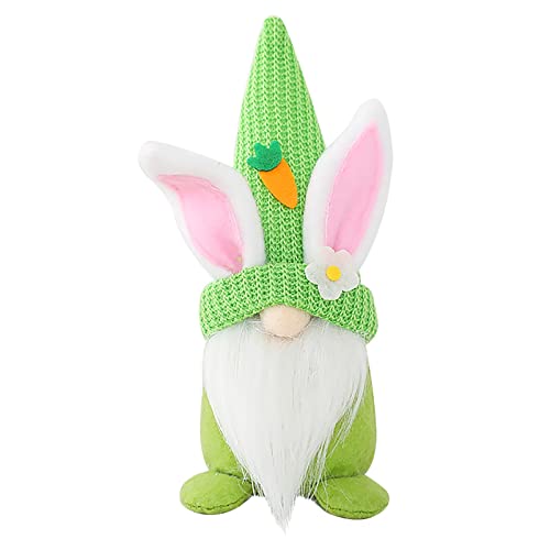Fycakly Gesichtsloses Dekorationen Tag Urlaub Puppe Geschenke Ornamente Ostern Plüschtier ​​ Stofftiere weich waschbar​​ (Green, One Size) von Fycakly