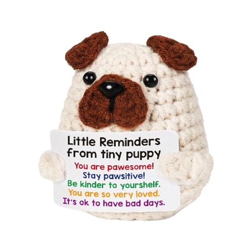 Fycakly Gestricktes Stofftier, süße handgemachte Wolltierpuppe, perfekt für Kinder und Sammler ​​ Kuscheltiere Stofftier​​ (White, 10CM) von Fycakly