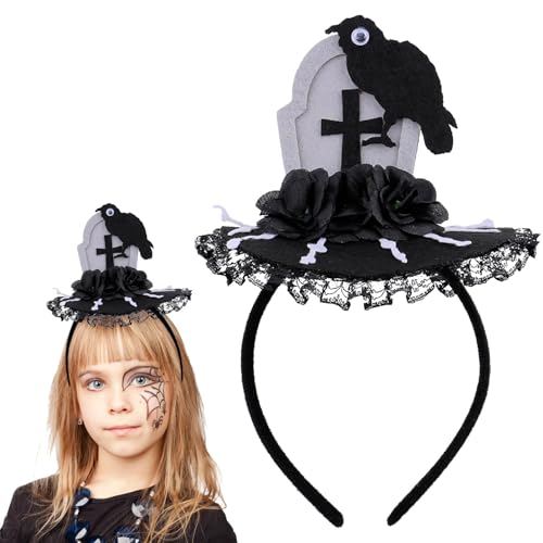 Fycakly Große Flache Haarspangen Damen Halloween Hairhoop Augapfel Stirnband Halloween Party Dekoration Kostüm Zubehör (A, A) von Fycakly