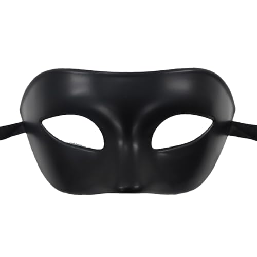 Fycakly Grusel Maske Herren Maskerade Frauen Klassische Halbe Gesicht Für Party/Halloween/ (Black, One Size) von Fycakly