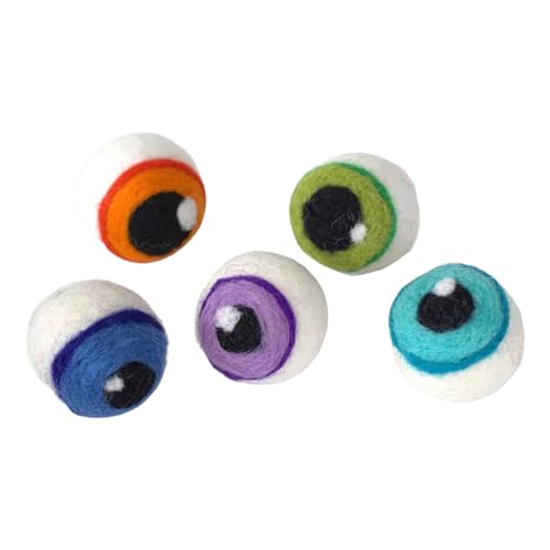 Fycakly Halloween Augapfel Dekorationen 5er Set ​​ Plüschtier Dinosaurier Dino​​ (White, 3. 8CM) von Fycakly