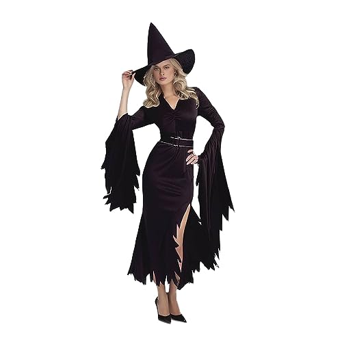 Fycakly Halloween Frauen Kostüm Damen Erwachsene Rollenspiel Halloween Cosplay Hexenkleid Nachtclub Maskerade Party Cartoon Puppenkostüm von Fycakly