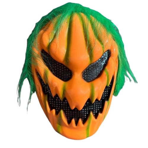 Fycakly Halloween Grusel Accessoires für Herren Die Halloween-Kürbis-Make-up-Party ist lustig und gruselig (Green, 25cm) von Fycakly