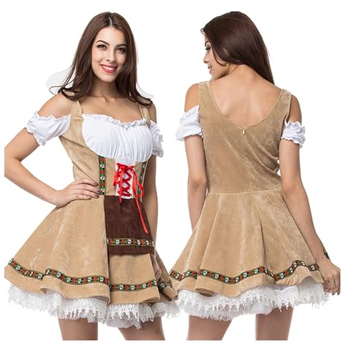 Fycakly Halloween Kostüm Damen Damen Halloween Oktoberfest Kleid Body Sculpting Bühnenkostüm Kostüm Fycakly Halloween Kostüm Damen Damen Halloween Oktoberfest Kleid Body Sculpting Bühnenkostüm Kostüm von Fycakly