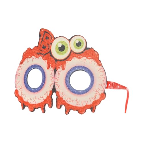 Fycakly Halloween Party Dekorationen Set Feiertage! Festliche Halloween-Brille mit Weihnachtsthema, verrückte Partybrille für saisonale Feierlichkeiten, einzigartiges Kostümzubehör (A, 14X10X2CM) von Fycakly