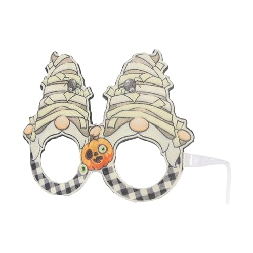 Fycakly Halloween Party Dekorationen Set Feiertage! Festliche Halloween-Brille mit Weihnachtsthema, verrückte Partybrille für saisonale Feierlichkeiten, einzigartiges Kostümzubehör (F, 14X10X2CM) von Fycakly