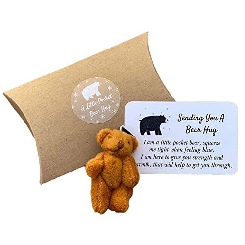 Fycakly Handgemachte Bären-Kleintier-Spielzeugkiste zum Kuscheln präsentiert Exquisite kleine niedliche Karten ​​ Baby Kuscheltier Jungen​​ (B, One Size) von Fycakly