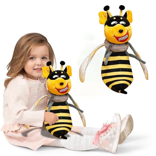 Fycakly Interessantes Hundespielzeug PP-Füllung süßes weiches Kissen Puppenspielzeug für die Heimdekoration als Geschenk ​​ Kuscheltiere Baby Geschenk​​ (Black, 45cm) von Fycakly