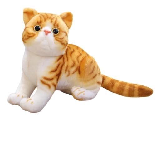 Fycakly Katzen Tier Puppe Sammeln Niedliche Figur Entzückende Stofftier Katze Spielzeug Für Mädchen Kinder Erwachsene ​​ Baby Kuscheltier Jungen​​ (A, One Size) von Fycakly