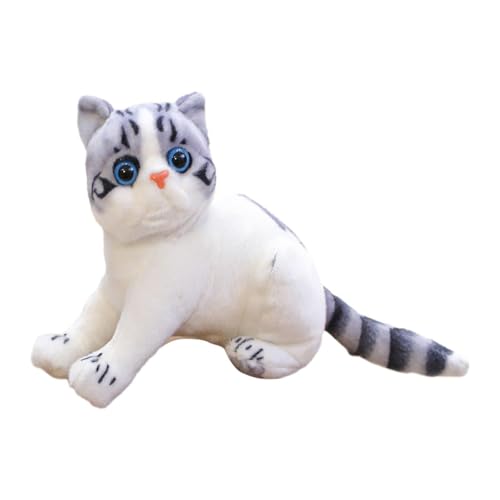 Fycakly Katzen Tier Puppe Sammeln Niedliche Figur Entzückende Stofftier Katze Spielzeug Für Mädchen Kinder Erwachsene ​​ Baby Kuscheltier Jungen​​ (B, One Size) von Fycakly