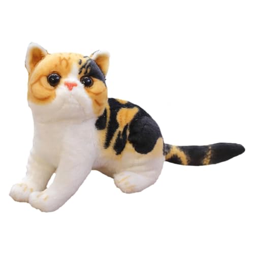 Fycakly Katzen Tier Puppe Sammeln Niedliche Figur Entzückende Stofftier Katze Spielzeug Für Mädchen Kinder Erwachsene ​​ Baby Kuscheltier Jungen​​ (C, One Size) von Fycakly
