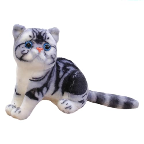 Fycakly Katzen Tier Puppe Sammeln Niedliche Figur Entzückende Stofftier Katze Spielzeug Für Mädchen Kinder Erwachsene ​​ Baby Kuscheltier Jungen​​ (D, One Size) von Fycakly