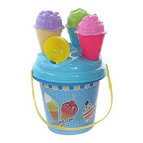 Fycakly Kindersimulation Sorbet Strand Eimer Kombination Mädchen lieben Spielhaus * 1 Satz Strandaccessoires für Kinder (Blue, One Size) von Fycakly