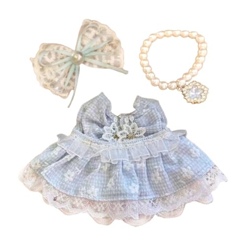 Fycakly Kleid, Puppenkleidung für Mädchen ab 3 Jahren, weicher Stoff, Spieloutfit, Kostümzubehör für alle Anlässe ​​ Sanfte Spielzeugpuppen​​ (C, A) von Fycakly