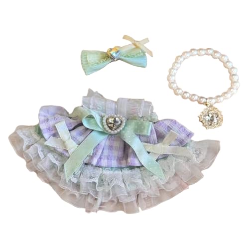 Fycakly Kleid, Puppenkleidung für Mädchen ab 3 Jahren, weicher Stoff, Spieloutfit, Kostümzubehör für alle Anlässe ​​ Sanfte Spielzeugpuppen​​ (D, A) von Fycakly