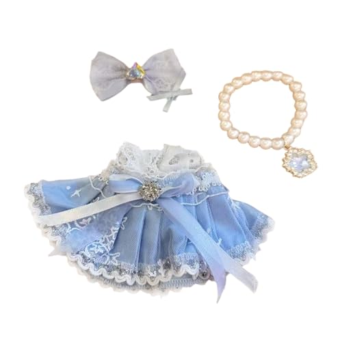Fycakly Kleid, Puppenkleidung für Mädchen ab 3 Jahren, weicher Stoff, Spieloutfit, Kostümzubehör für alle Anlässe ​​ Sanfte Spielzeugpuppen​​ (F, A) von Fycakly