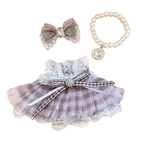Fycakly Kleid Puppenkleidung Mädchen Spieloutfit Weiches Stoffkostüm für Kinder ab 3 Jahren Party Dress Up Rollenspiel ​​ Puppen für Mädchen​​ (A, A) von Fycakly