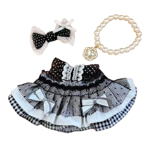Fycakly Kleid Puppenkleidung Mädchen Spieloutfit Weiches Stoffkostüm für Kinder ab 3 Jahren Party Dress Up Rollenspiel ​​ Puppen für Mädchen​​ (B, A) von Fycakly