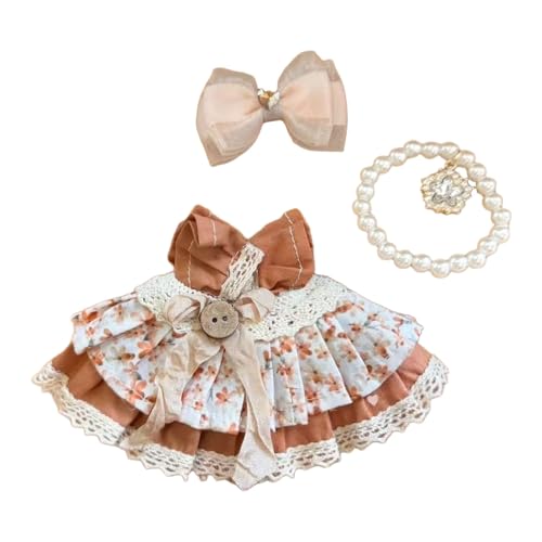 Fycakly Kleid Puppenkleidung Mädchen Spieloutfit Weiches Stoffkostüm für Kinder ab 3 Jahren Party Dress Up Rollenspiel ​​ Puppen für Mädchen​​ (C, A) von Fycakly