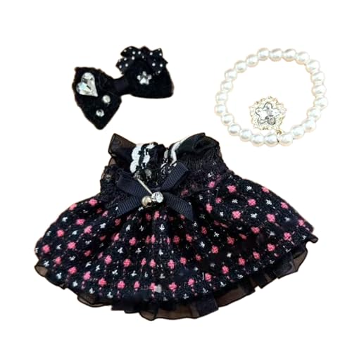 Fycakly Kleid Puppenkleidung Mädchen Spieloutfit Weiches Stoffkostüm für Kinder ab 3 Jahren Party Dress Up Rollenspiel ​​ Puppen für Mädchen​​ (D, A) von Fycakly