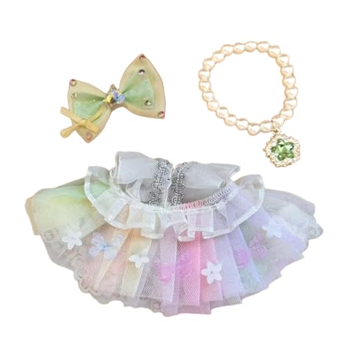 Fycakly Kleid Puppenkleidung Mädchen Spieloutfit Weiches Stoffkostüm für Kinder ab 3 Jahren Party Dress Up Rollenspiel ​​ Puppen für Mädchen​​ (E, A) von Fycakly