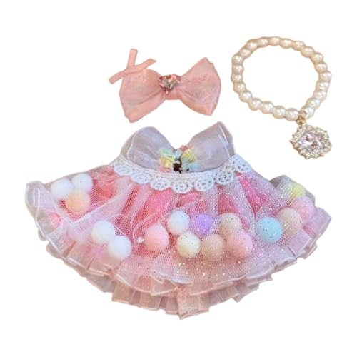 Fycakly Kleid Puppenkleidung Mädchen Spieloutfit Weiches Stoffkostüm für Kinder ab 3 Jahren Party Dress Up Rollenspiel ​​ Puppen für Mädchen​​ (F, A) von Fycakly