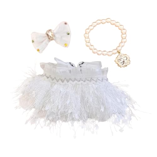 Fycakly Kleid Puppenkleidung für Mädchen ab 3 Jahren, weiches Stoff-Outfit, Rollenspiel-Kostümzubehör für Kinder Kleinkinder ​​ Kuscheltiere Baby Geschenk​​ (A, A) von Fycakly