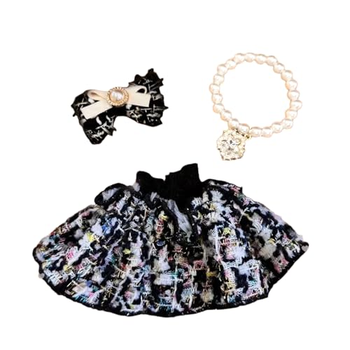 Fycakly Kleid Puppenkleidung für Mädchen ab 3 Jahren, weiches Stoff-Outfit, Rollenspiel-Kostümzubehör für Kinder Kleinkinder ​​ Kuscheltiere Baby Geschenk​​ (E, A) von Fycakly