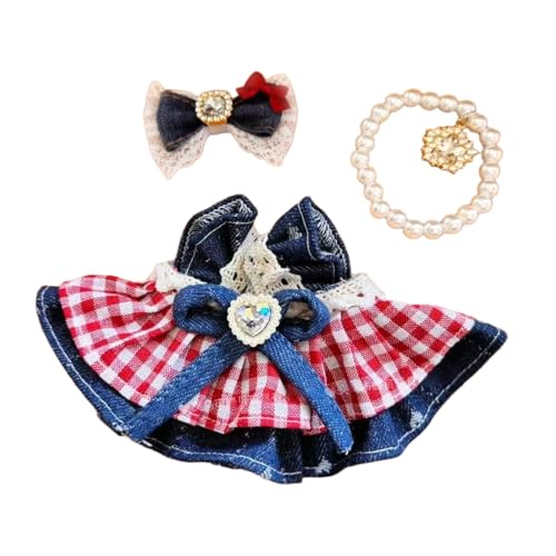 Fycakly Kleid Puppenkleidung für Mädchen ab 3 Jahren, weiches Stoff-Outfit, Rollenspiel-Kostümzubehör für Kinder Kleinkinder ​​ Kuscheltiere Baby Geschenk​​ (G, A) von Fycakly