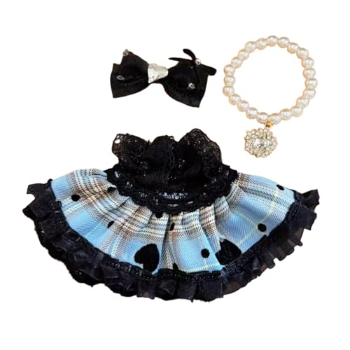 Fycakly Kleid Puppenkleidung für Mädchen ab 3 Jahren, weiches Stoff-Outfit, Rollenspiel-Kostümzubehör für Kinder Kleinkinder ​​ Kuscheltiere Baby Geschenk​​ (I, A) von Fycakly