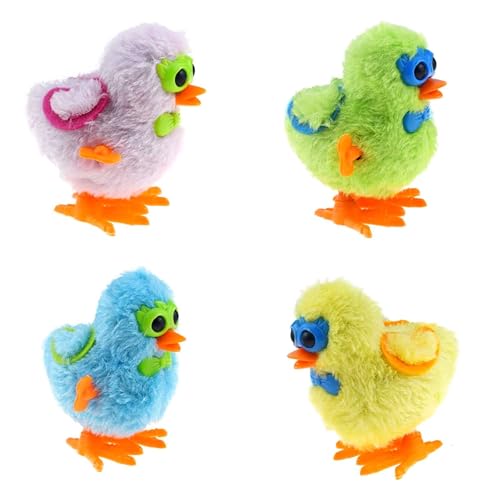 Fycakly Kuscheliges Hühnerspielzeug, weicher Stoff, quietschender Ton, entzückendes Design, perfekt für die Kindersammlung oder ​​ Plüschtier mit Sound​​ (Green, 8x8x7cm) von Fycakly