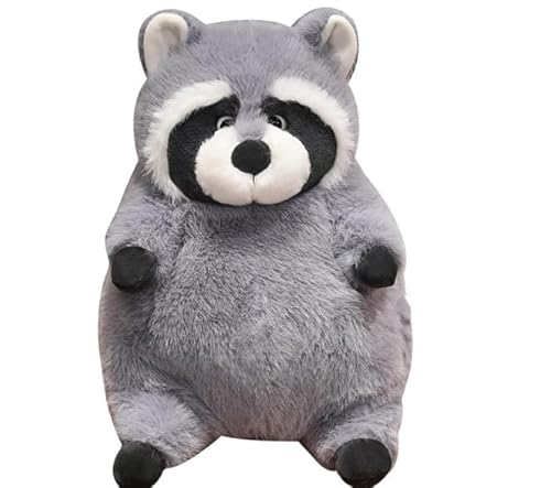 Fycakly Kuscheliges Waschbärspielzeug, Stoffpuppentier mit weichem Schwanz, Plüschtiere für Jungen und Mädchen, Kinder, Weihnachten, Ostern, Geburtstag Geschenkidee für Kinder (Grey, 35cm) von Fycakly