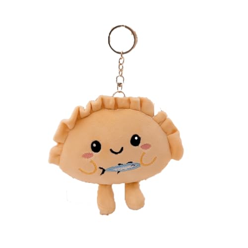 Fycakly Kuscheltier Knödel Schlüsselanhänger Süßes Kuscheltier für Kinder Erwachsene Handarbeit ​​ Kuscheltiere Baby Geschenk​​ (Beige, 13cm) von Fycakly