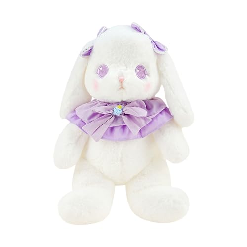 Fycakly Lila Osterhasenspielzeug, weiches und kuscheliges Stofftier für Kinder und Erwachsene, perfekte Feiertage ​​ Plüschtier mit Sound​​ (Purple, 25cm) von Fycakly