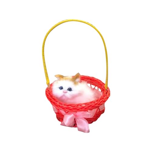 Fycakly Lustige -Katze im Spitzen-Hängekorb, Puppenspielzeug, Mini-Katze im Schuh mit MIAU-Geräuschen, schlafend, süßes Kätzchen-, Dekor für Kinder, Jungen Mädchen Stofftiere weich (Red, One Size) Fycakly Lustige -Katze im Spitzen-Hängekorb, Puppenspielzeug, Mini-Katze im Schuh mit MIAU-Geräuschen, schlafend, süßes Kätzchen-, Dekor für Kinder, Jungen Mädchen Stofftiere weich (Red, One Size) von Fycakly