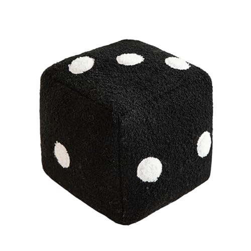 Fycakly Lustige Simulation Würfel Kissen Cubic Cube Anhänger Puppen gefüllt weiche Sofa zurück Kissen nach Hause ​​ Süße Plüschtier Geschenke​​ (Black, 30cm) von Fycakly
