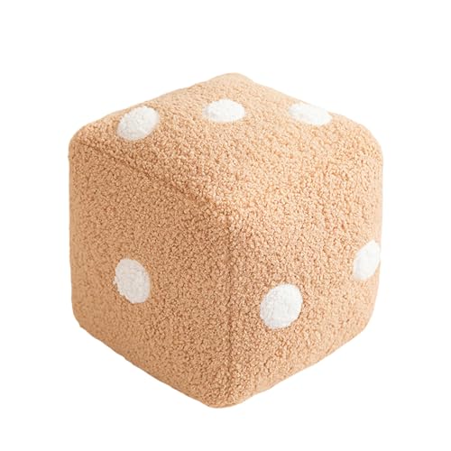 Fycakly Lustige Simulation Würfel Kissen Cubic Cube Anhänger Puppen gefüllt weiche Sofa zurück Kissen nach Hause ​​ Süße Plüschtier Geschenke​​ (Brown, 30cm) von Fycakly