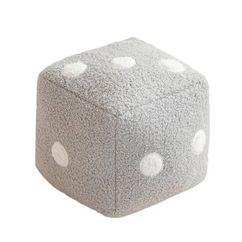 Fycakly Lustige Simulation Würfel Kissen Cubic Cube Anhänger Puppen gefüllt weiche Sofa zurück Kissen nach Hause ​​ Süße Plüschtier Geschenke​​ (Grey, 30cm) von Fycakly